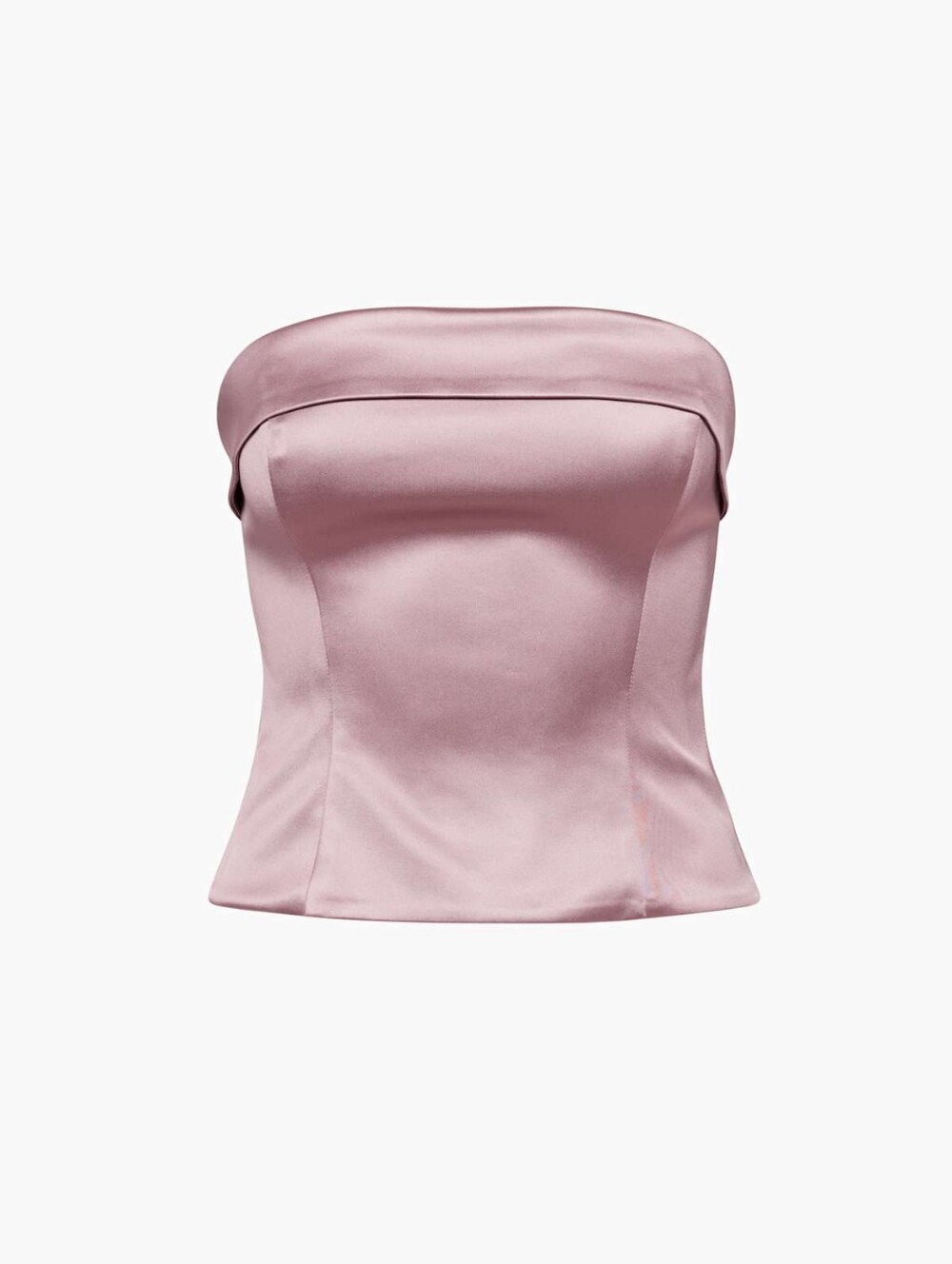 Sunday Best Shimmer Satin Bustier In Claremont (Pink) Large